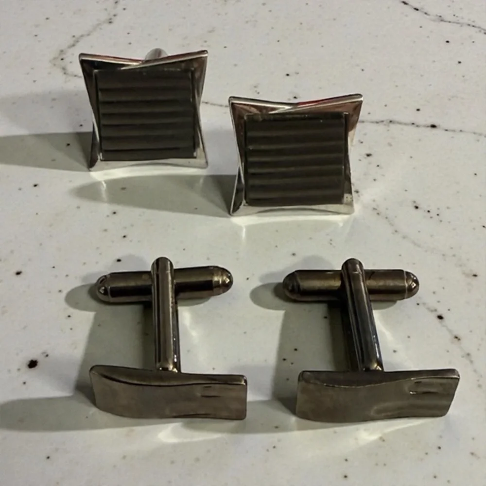 Vintage Silver and Black, and Gun Metal Cufflinks
